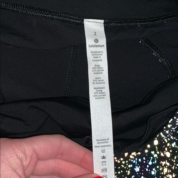 Lululemon Rainbow Reflective Seawheeze Speed Tight - Picture 6 of 7